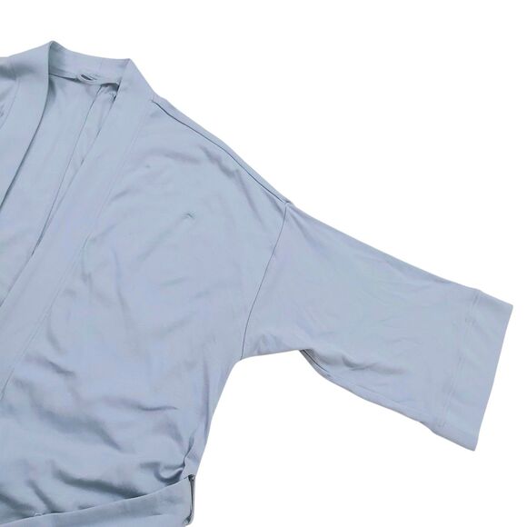 Eileen Fisher Boxy Robe Womens S/M Blue Organic Cotton Sleepwear Loungewear - Picture 5 of 12